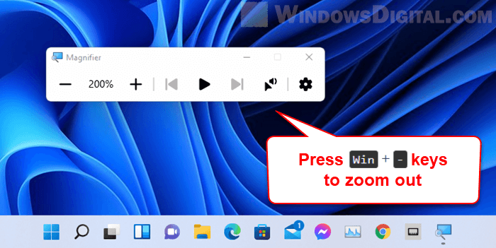 How to zoom out on Windows 11