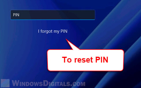 I forgot my PIN in Windows 11