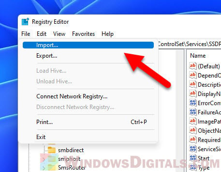 Import Reg files using Registry Editor