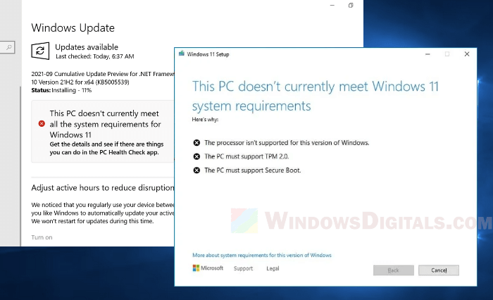 In-place Upgrade of Windows 11 on Unsupported Hardware