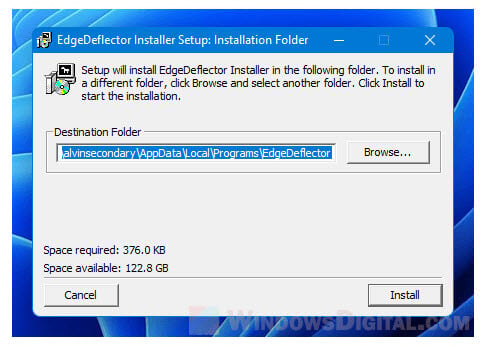 Install EdgeDeflector Windows 11