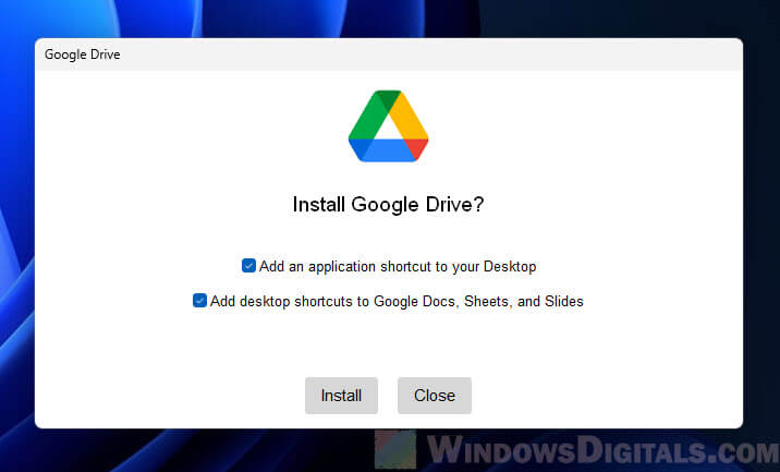 Install Google Docs for Desktop in Windows 11
