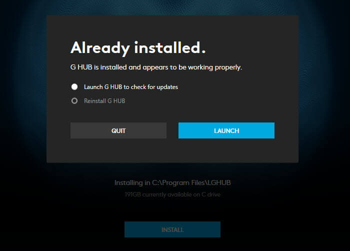 Install Logitech G Hub