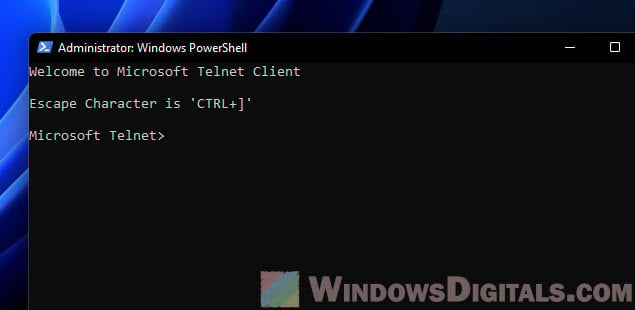 Install Telnet PowerShell Windows 11