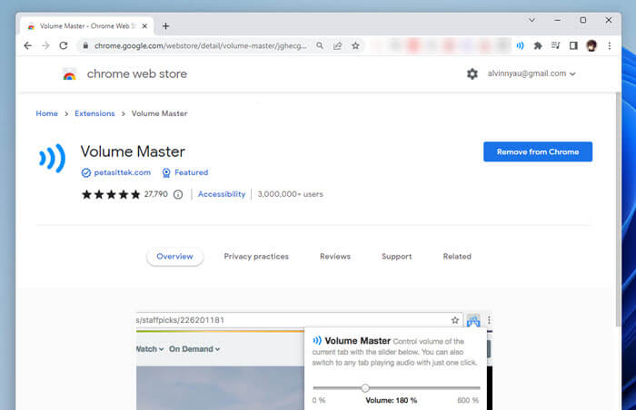 Install Volume Master on Chrome