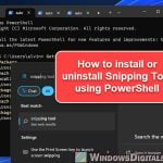 Install or Uninstall Windows 11 Snipping Tool via PowerShell