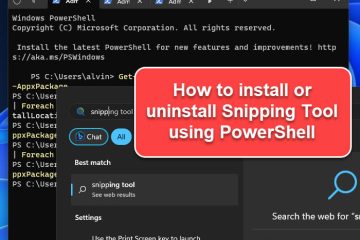 Install or Uninstall Windows 11 Snipping Tool via PowerShell