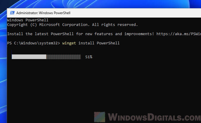 Install or Update PowerShell 7 in Windows 11