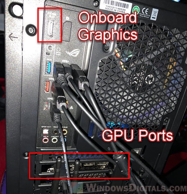 Integrated onboard graphics vs GPU ports