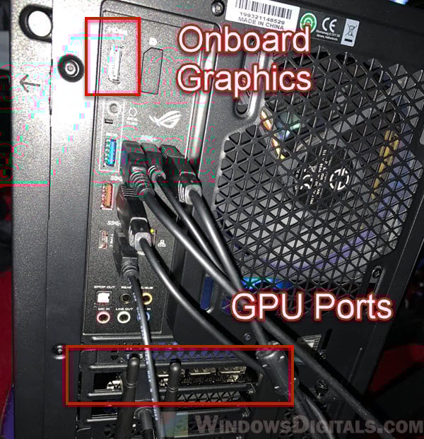 Integrated onboard graphics vs GPU ports