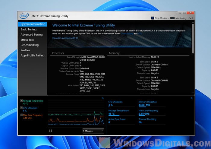 Intel Extreme Tuning Utility