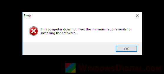 Intel HD Graphics This computer does not meet the minimum requirements