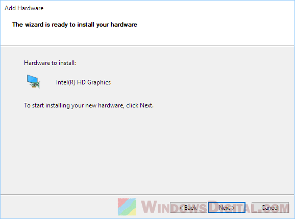 Install Integrated Graphics driver Windows 11/10