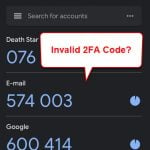 Invalid 2FA Code Google Authenticator