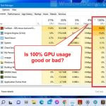 Is GPU usage 100 good or bad