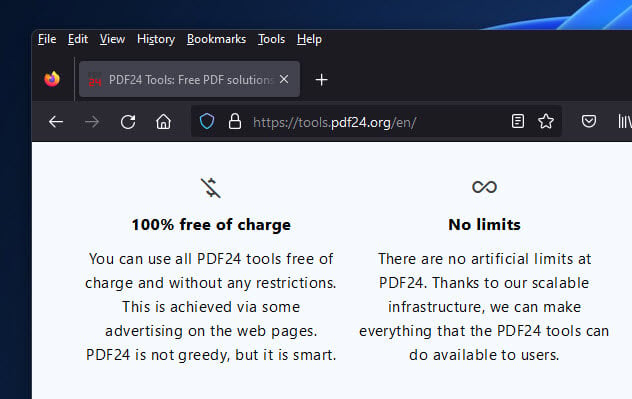 Is PDF24 really free