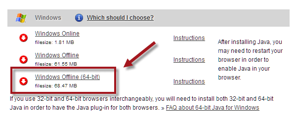 java runtime environment 32 bit offline installer