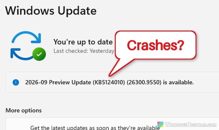 KB5124010 Update Crashing Games and Apps on Windows 11