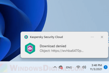 Kaspersky Download Denied notification