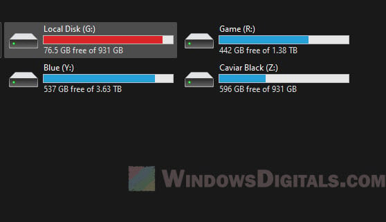 Running out of storage space on system SSD drive