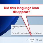 Language Icon Missing From Taskbar Windows 11