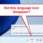 Language Icon Missing From Taskbar Windows 11