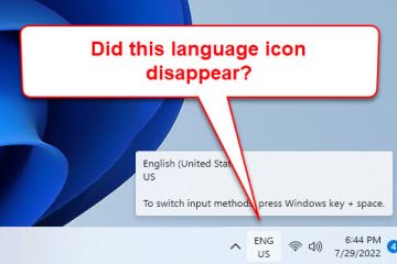 Language Icon Missing From Taskbar Windows 11