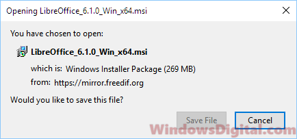 LibreOffice Offline Installer for Windows 10 Download