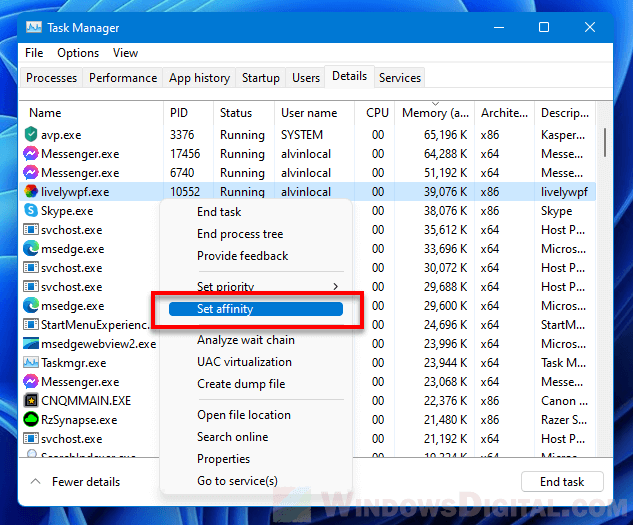 Limit CPU usage of app or game in Windows 11