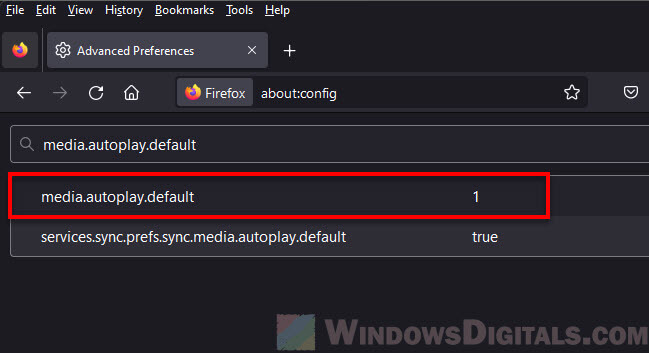 Limit media autoplay in Firefox