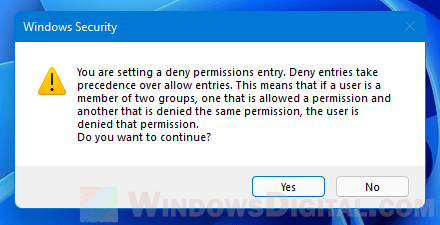 Limit user access Windows 11