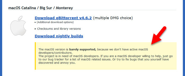 Limited macOS Support for qBittorrent