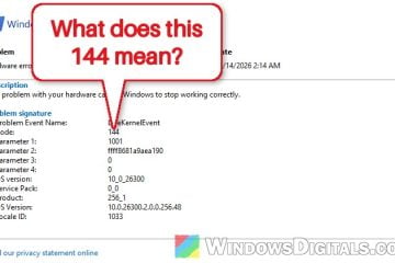 LiveKernelEvent 144 Hardware Error in Reliability Monitor, Why?