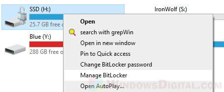 Lock and encrypt drive with BitLocker Windows 10