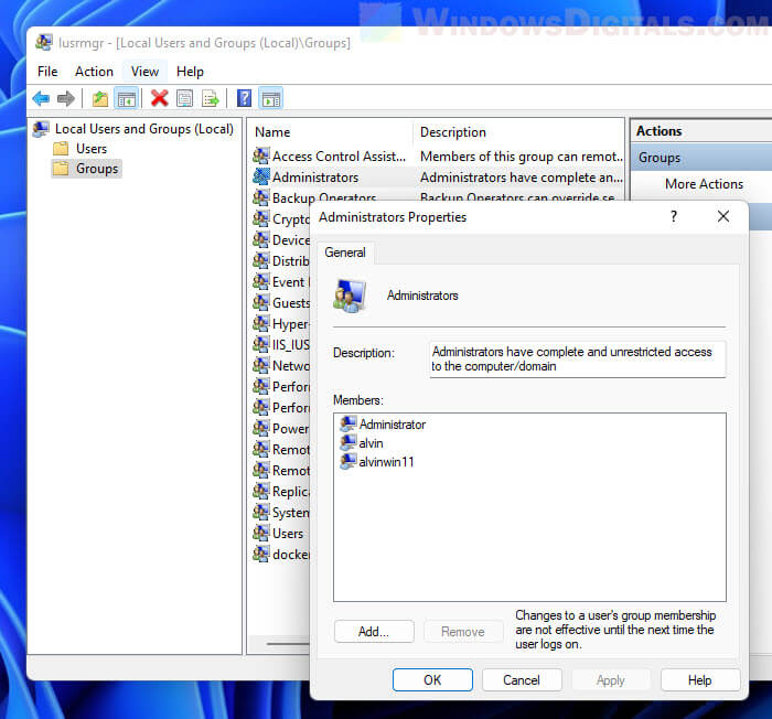 Lusrmgr Windows 11