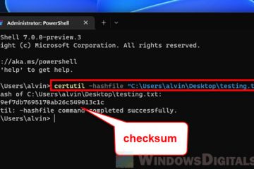 MD5 Checksum Windows 11