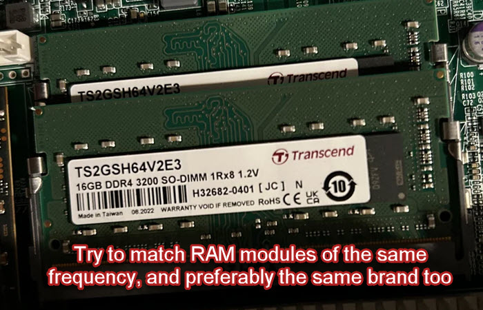 Matching RAM frequency with your laptop compatibility