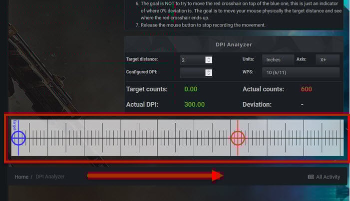 Measure mouse DPI