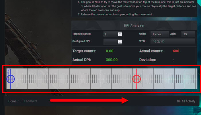 Measure mouse DPI