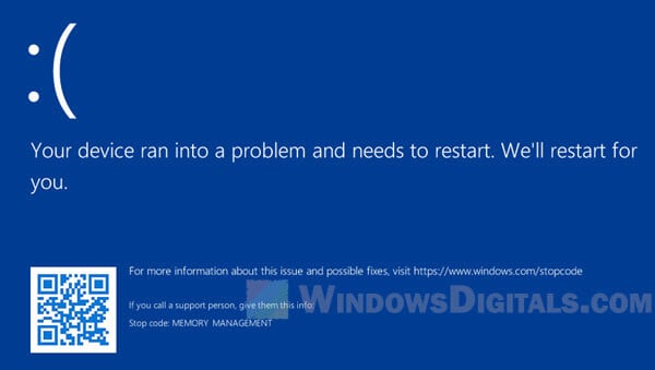 Memory_Management ntoskrnl.exe BSOD