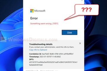 Microsoft 365 Outlook 1001 Error Something went wrong