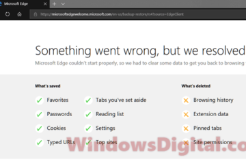 Microsoft Edge Something went wrong but we resolved it