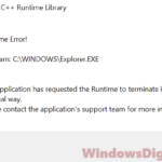 Microsoft Visual C++ Runtime Library Error Windows 10