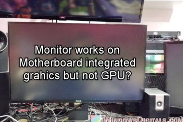 Monitor Works on Motherboard But Not GPU