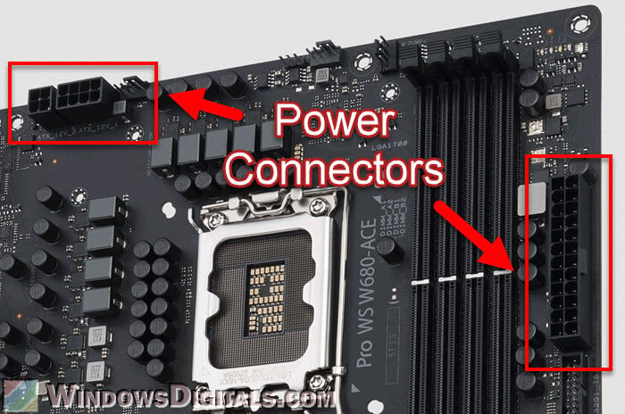 Motherboard Slots for Power Connectors