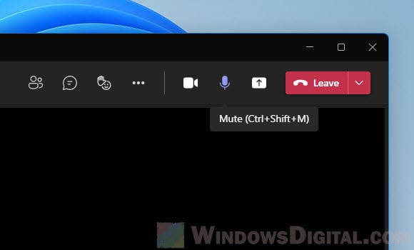 Mute Mic hotkey Microsoft Teams