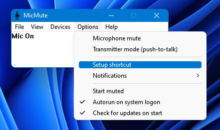 Mute Microphone keyboard shortcut Windows 11