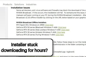NVIDIA Broadcast Stuck on "Downloading Required Components"