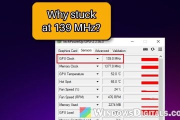 NVIDIA GPU Stuck at 139 MHz Even When Gaming, Why?