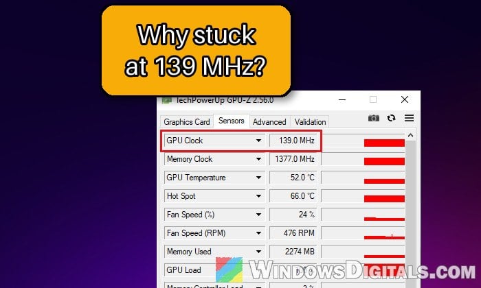 NVIDIA GPU Stuck at 139 MHz Even When Gaming, Why?